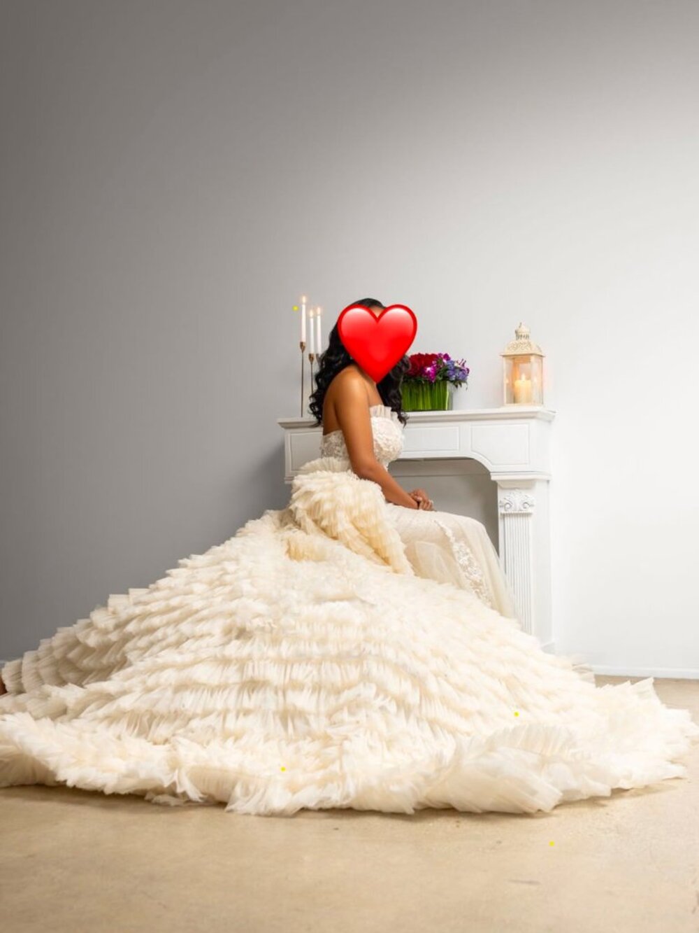 WONA Bridal Couture Wedding Gown + Cathedral Overskirt | $2,000